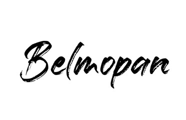 capital Belmopan typography word hand written modern calligraphy text lettering