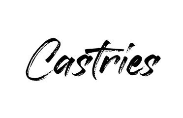 capital Castries typography word hand written modern calligraphy text lettering