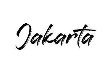 capital Jakarta typography word hand written modern calligraphy text lettering