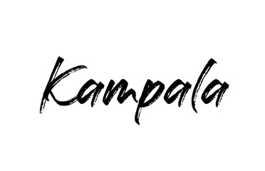 capital Kampala typography word hand written modern calligraphy text lettering