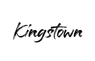 capital Kingstown typography word hand written modern calligraphy text lettering