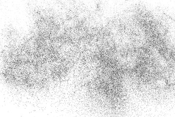 Black Grainy Texture Isolated On White Background. Dust Overlay. Dark Noise Granules. Digitally Generated Image. Vector Design Elements, Illustration, Eps 10.