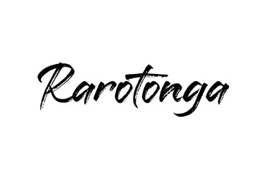 capital Rarotonga typography word hand written modern calligraphy text lettering