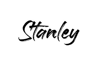 Obraz premium capital Stanley typography word hand written modern calligraphy text lettering