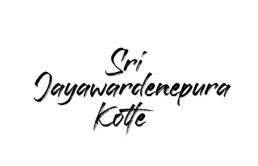 capital Sri Jayawardenepura Kotte typography word hand written modern calligraphy text lettering