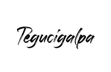 capital Tegucigalpa typography word hand written modern calligraphy text lettering