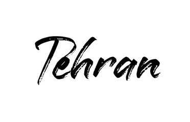 capital Tehran typography word hand written modern calligraphy text lettering