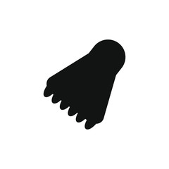 vector icon of badminton racket with simple shapes