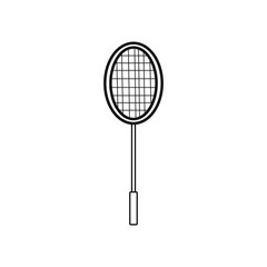 vector icon of badminton racket with simple shapes