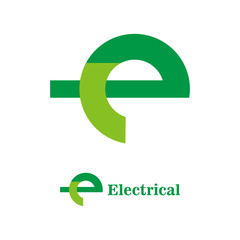 electrical element letter E logo