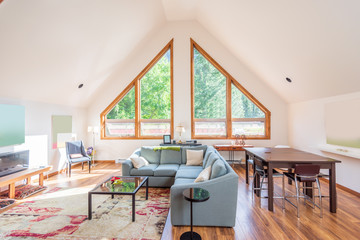 Fragment of interior design of a luxury living room in luxury house.