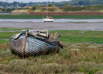 Abandoned Boats in Mistley, Essex