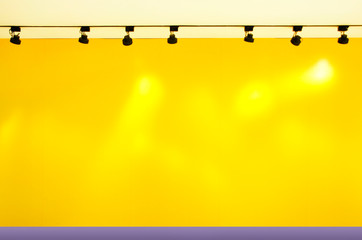 yellow wall in the room