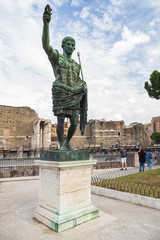 Augustus Caesar statue in Rome Italy