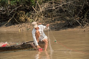 Fischer am Mekong Delta