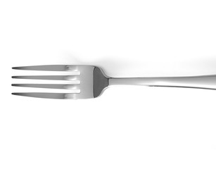 Fork on white background isolated Horizontal position