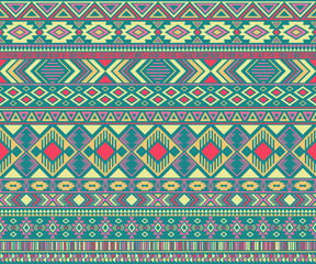 American indian pattern tribal ethnic motifs geometric vector background.