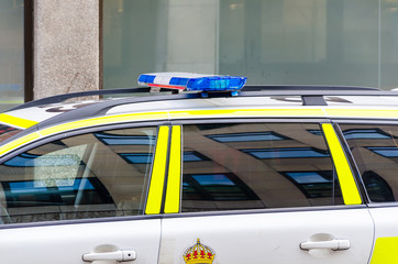Swedish police car. 