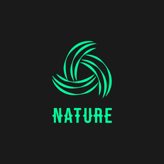 Elegant natural abstract leaves logo template for business or brand company vector eps 10