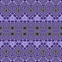 abstract blue white fractal symmetric pattern