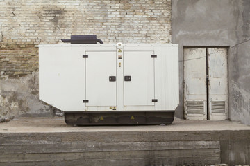 Large white concrete ramp generator