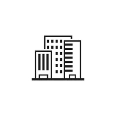 Buildings, agency. Vector icon isolated on white background.