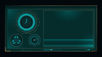Futuristic control panel with space for text.