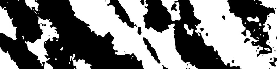 Black and white pattern backdrop. Marble texture background. Overlay grunge. Wide horizontal long banner for site. Vector illustration,eps 10.