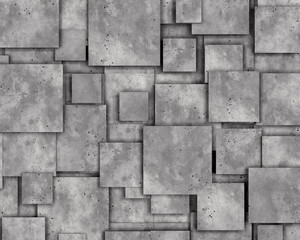 Grey concrete wall as background or wallpaper. 3d rendering