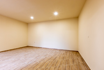 Empty bright living room. New home. Interior photography.
