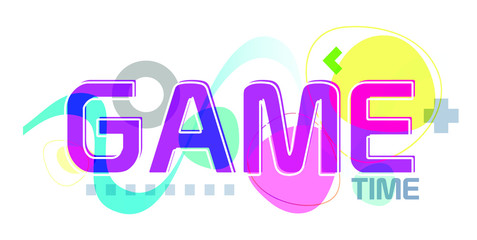 Game time with creatif font design.