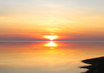 Winter seascape at the beginning of the year