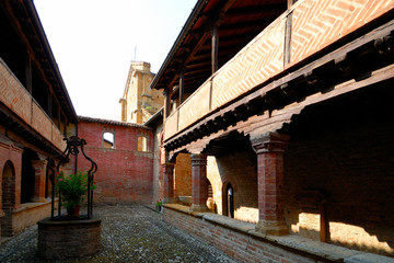 Fototapeta na wymiar A detail of Castel Arquato