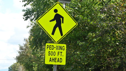 Ped xing sign