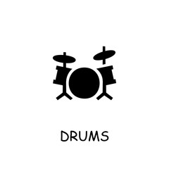 Drums flat vector icon