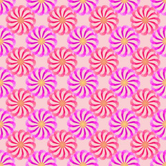 Pattern con girandole rosa e lilla