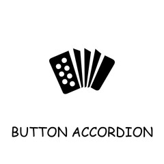 Button Accordion flat vector icon