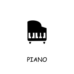 Fototapeta premium Piano flat vector icon