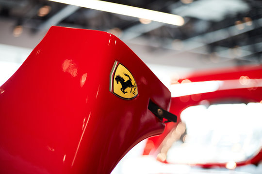 Ferrari F40 after professional refurbishment at an authorized service center. Series of photos. Katowice/Poland - 03.23.2019: 