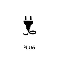 Electric Plug flat vector icon