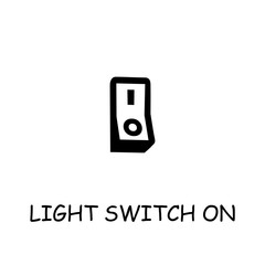 Light Switch On flat vector icon