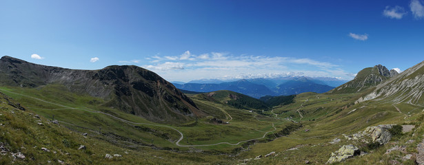 Fototapeta na wymiar Panoramic view of Dolomites, Italy