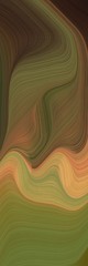 Obraz premium flowing designed vertical banner with dark olive green, peru and very dark green colors