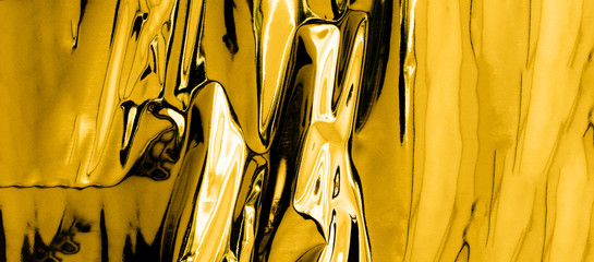 silver - mercury looking background with shinny gold reflection