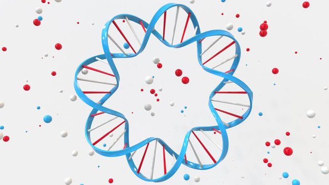 Circular DNA double helix, loopable motion backgrouns
