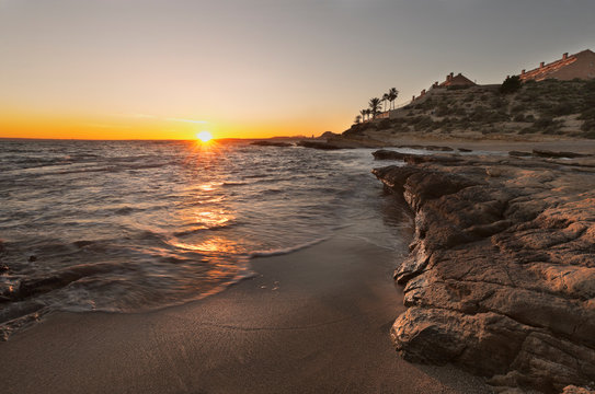 Sunset at the Cabo de las Huertas, Alicante.