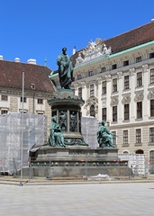 Statue of Emperor Francis II in Vienna Austria