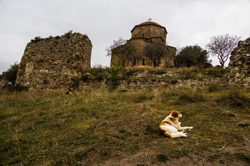 Obraz premium Dschwari Church (Unesco World Heritage Site) near Mzcheta, Georgia, Asia.