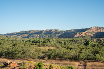 Naklejka premium The canyon winds through Palo Duro Canyon State Park near Amarillo, Texas. 