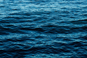 The water surface of the dark sea